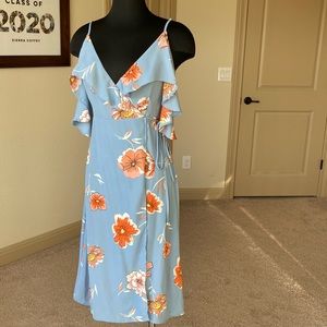 Forever 21 Wrap Dress with Cold Shoulders